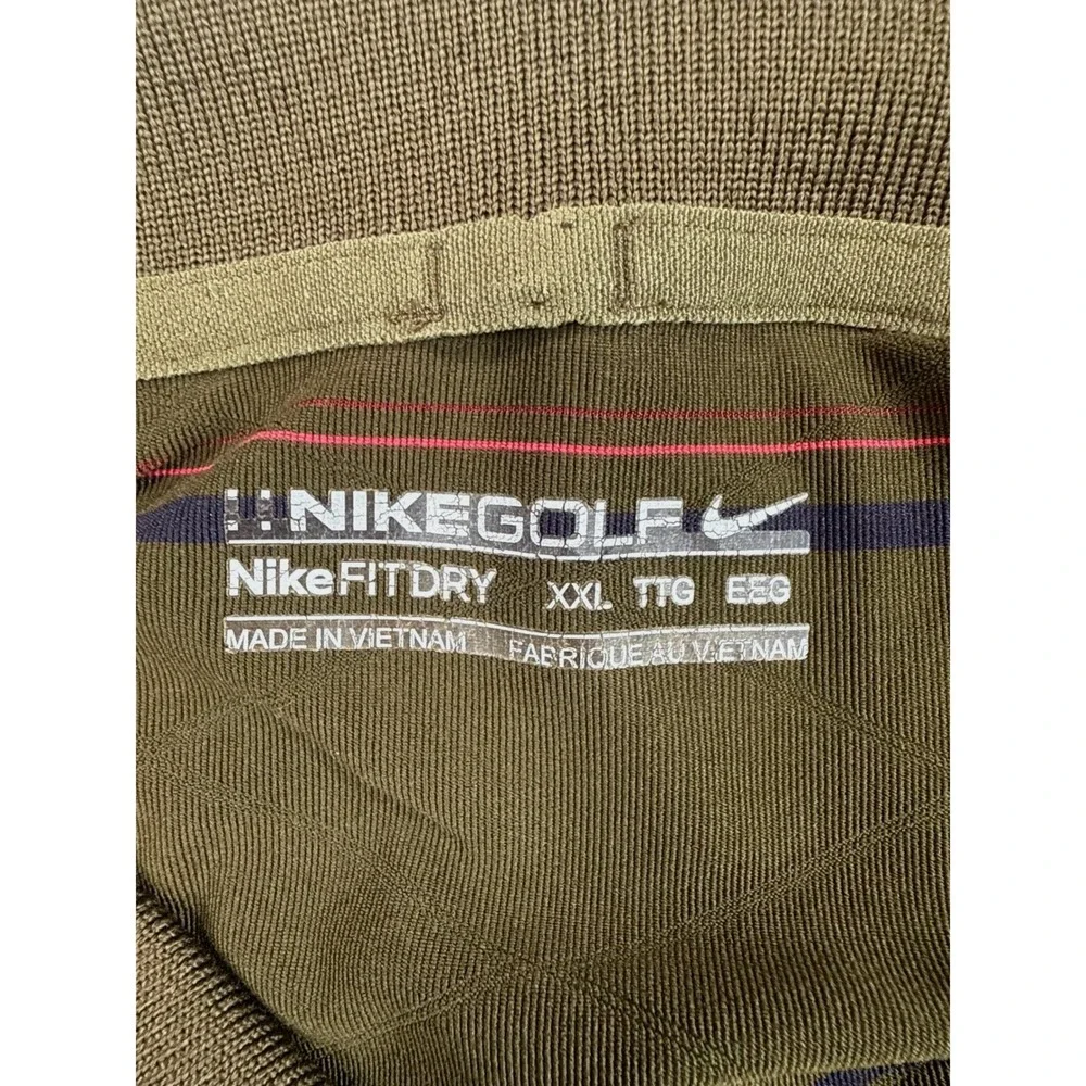 Nike Golf Dri-FIT Mens XXL Texas Star Golf Course Dark Olive Green Polo Shirt